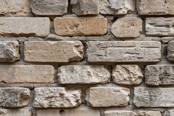 Fototapeta premium Rustic Limestone Brick Texture on Transparent Background for Design Projects
