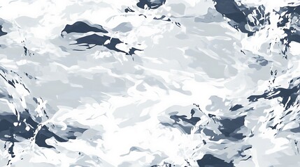 Abstract Blue and White Swirling Paint Design