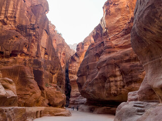 red rock canyon in Jordan