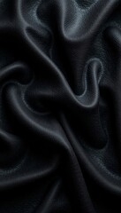 Obraz premium Elegant Black Wool Fabric Background with Empty Border, wool fabric, refined background