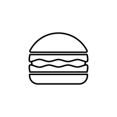 Burger Icon. Burger Vector Icon in line style design. Burger Symbol.