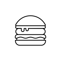 Burger Icon. Burger Vector Icon in line style design. Burger Symbol.