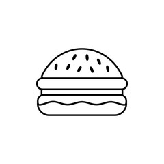 Burger Icon. Burger Vector Icon in line style design. Burger Symbol.