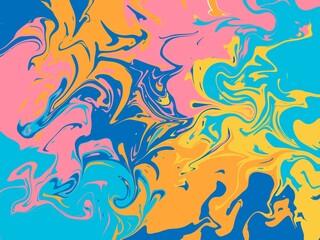 Naklejka premium Abstract liquid backgroud. Wavy colorful background. Melting liquid background.