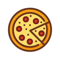 Fototapeta premium Vector Illustration of a Pizza Slice