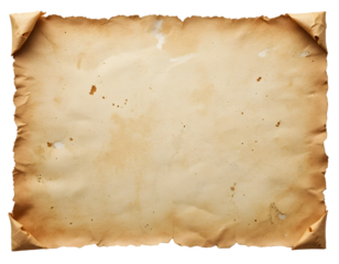 Torn vintage lined notebook paper with distressed edges and a textured surface, perfect for scrapbooking, background designs, or creative projects. Isolated on transparent background