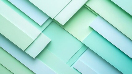 Fototapeta premium Abstract Green and Blue Layered Geometric Design