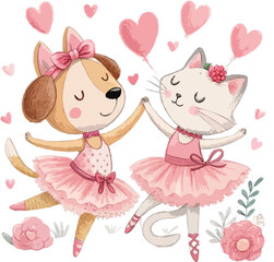 Dog and Cat Dancers Valentine's Day
