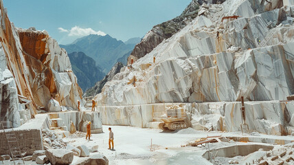 In a marble quarry, Vietnamese workers handle explosives with minimal training, exposing themselves to the risks of deadly accidents from misfires and collapses.