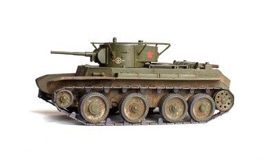 Scale model of old vehicle