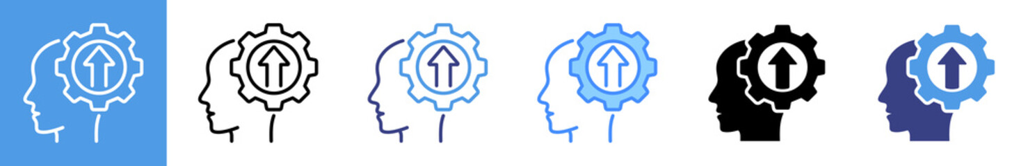 Self Improvement Multistyle Icon Set