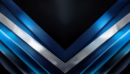 Obraz premium modern black dark blue white abstract background minimal color gradient geometric shape lines stripe triangle angle 3d shadow design futuristic metal metallic effect light shine luxury premium