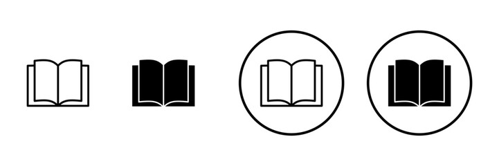 Book icon vector. open book sign and symbol. ebook icon
