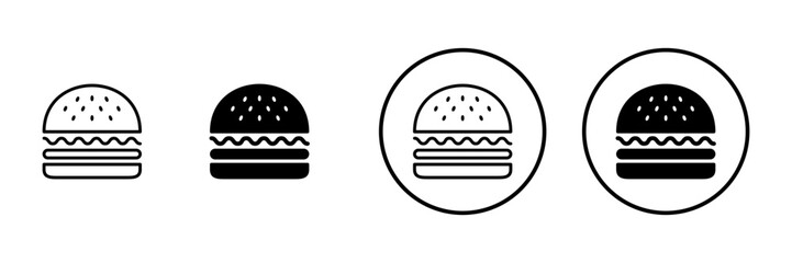 Burger icon vector. burger sign and symbol. hamburger