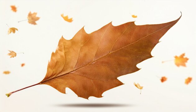 leaf leaves isolated autumn winter season background falling fall platanus tree wid air w