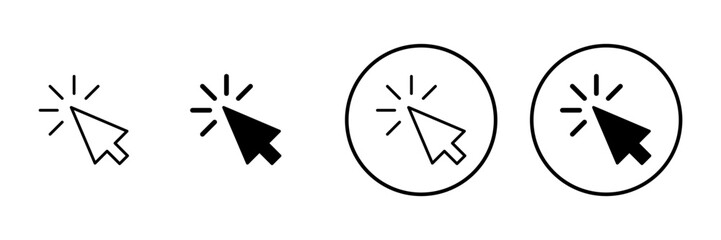 Click icon vector. pointer arrow sign and symbol. cursor icon