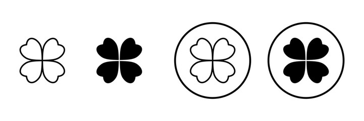 Clover icon vector. clover sign and symbol. four leaf clover icon.