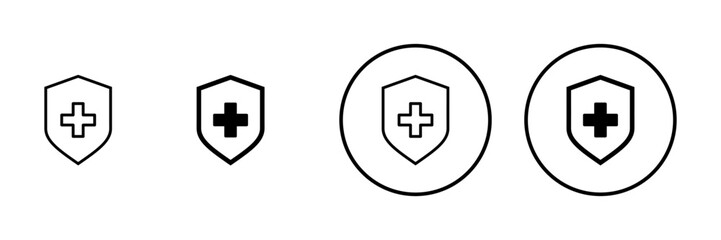 Health insurance icon vector. Insurance health document sign and symbol