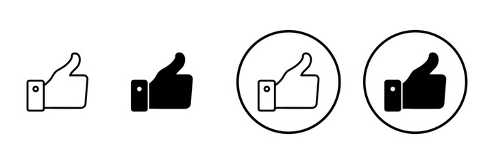 Like icon vector. Thumbs up sign and symbol. Hand like