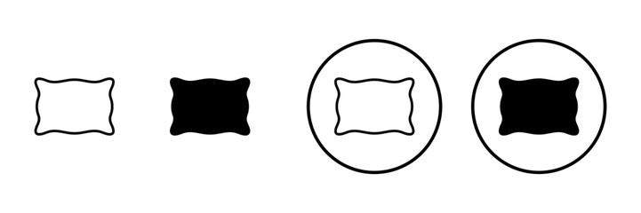 Pillow icon vector. Pillow sign and symbol. Comfortable fluffy pillow