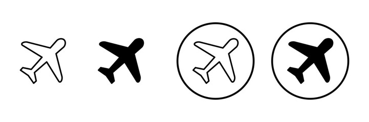 Plane icon vector. Airplane sign and symbol. Flight transport symbol. Travel sign. aeroplane