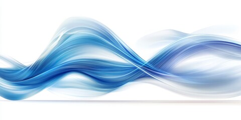 Obraz premium Abstract Fluid Art Background, Elegant And Dynamic Composition With Swirling, Flowing Blue Lines
