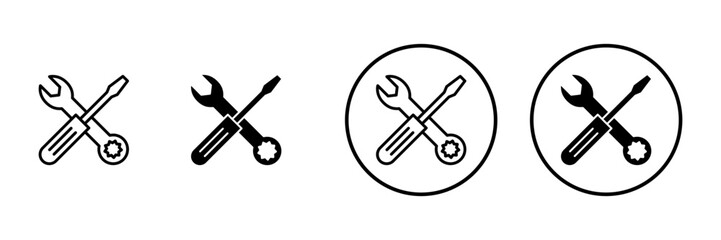 Repair tools icon vector. tool sign and symbol. setting icon. Wrench and screwdriver. Service