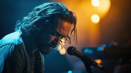 A Christian concert with a worship leader