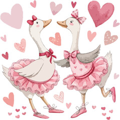 Geese Dancers Valentine's Day