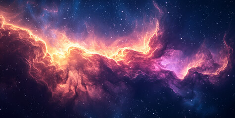 Fototapeta premium A stunning nebula in space, swirling clouds of gas and dust set against the star