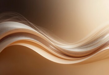 Elegant flowing golden ribbons abstract background with soft gradient light