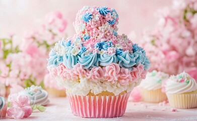 cupcakes with flowers