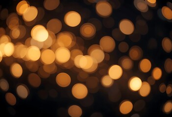 Obraz premium Abstract Bokeh Lights Background, Festive and Warm Glowing Spheres