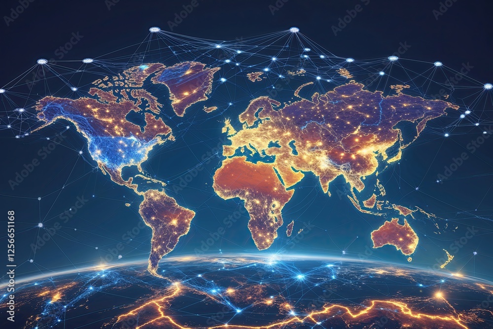 Poster global connectivity map for digital commerce insights with network data dynamics