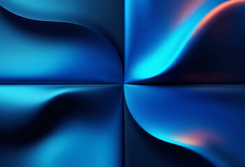 Abstract Blue Gradient Curves Digital Art Background Design