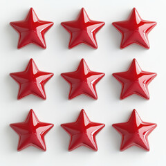Obraz premium group of red star icons arranged in grid