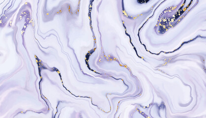 Natural marble stone background design with gold sequins.
