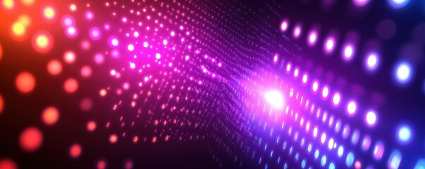 Vibrant abstract background with neon colored led light patterns