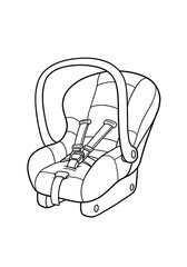 child car seat coloring 