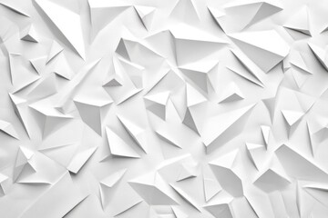 Abstract White Geometric Paper Shapes Design