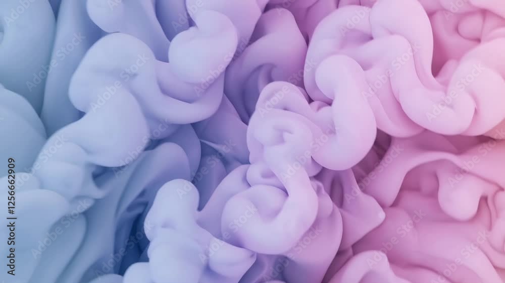 Poster abstract pastel colored swirling clouds pattern, soft gradient texture. contemporary art and design 