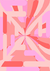 The background image is in pink tones, using shapes to arrange. Composition with gradation used for graphics
