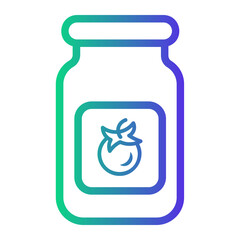 marinara sauce Line Gradient Icon