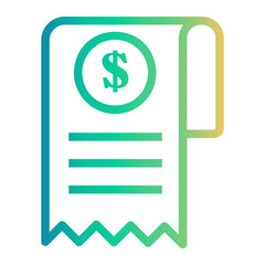 bill Line Gradient Icon