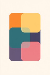 Abstract background showing modern design with rounded squares overlapping each other