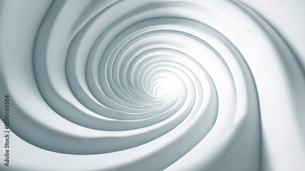 Poster White swirl tunnel creating vortex effect background