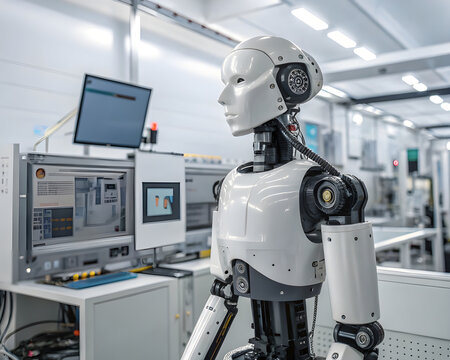Roboter in moderner Produktionsumgebung