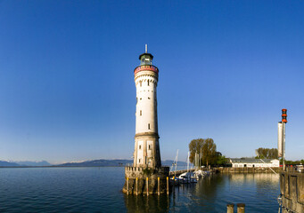 Panorama of the small town in the morning light