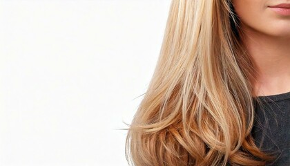 Woman with long blonde hair. Banner for beauty saloon, hair saloon.