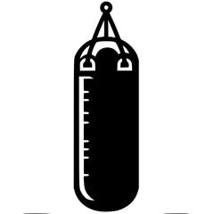 Silhouette of punching bag